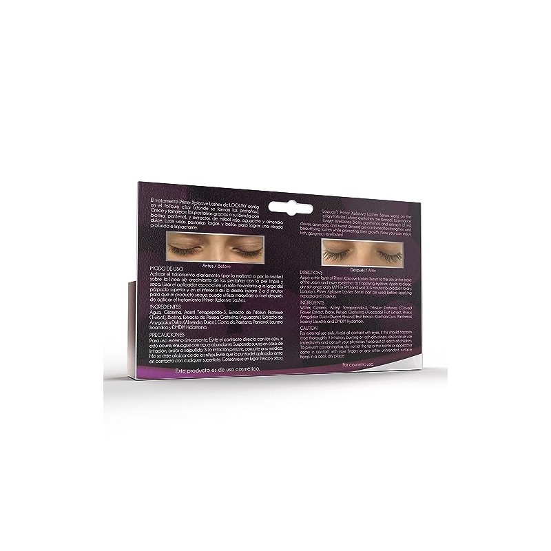 Loquay Tratamiento para fortalecer y alargar las pestañas Xplosive, Blanco,
