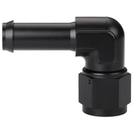 Podavelle 10AN Female to 5/8 Barb 90 Degree Hose Fitting Adapter Swivel Aluminum Black