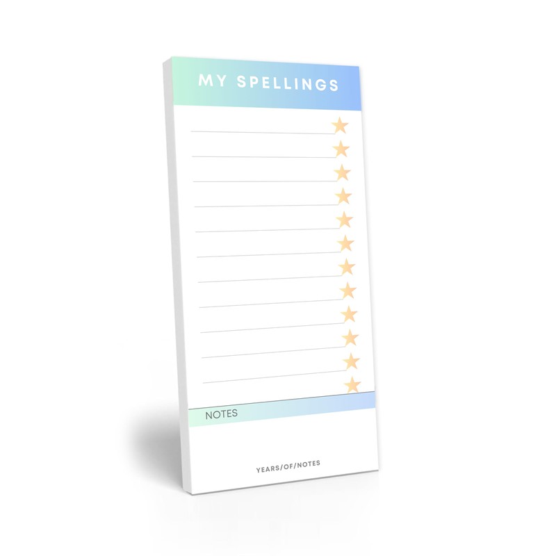 Kids Spelling Writing Paper Desk Pad, Spelling Lesson Writing Notepad,