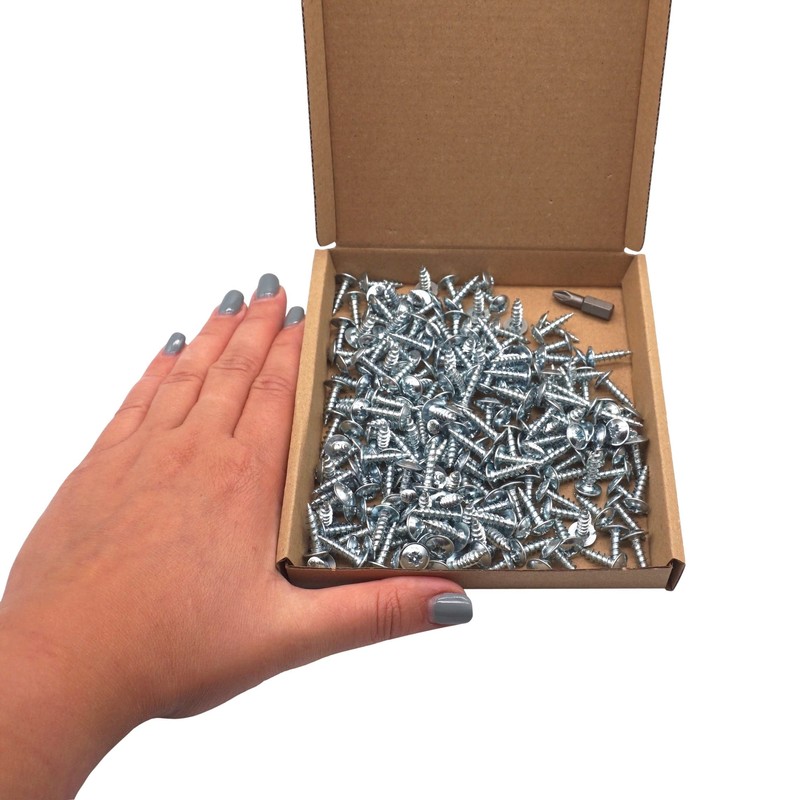 SKIR'CO (Pack of 200) Galvanised Steel 4.5 x 16mm Silver