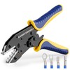 haisstronica Crimping Tool for Non-Insulated Terminal,AWG 22-6 Ratchet Wire Crimper