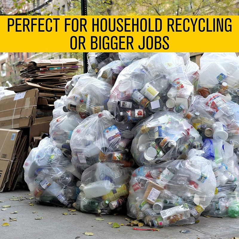 Ultrasac 45 Gallon 3.0 MIL Clear Heavy Duty Contractor Trash