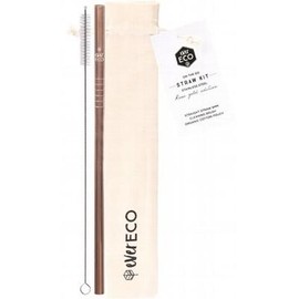 Ever Eco Stainless Steel Straw Straight On-The-Go Straw Kit Rose Gold