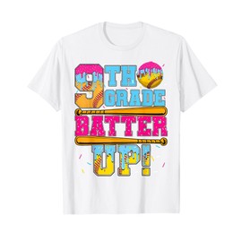 First Day of Ninth 9th Grade Softball Ice Cream Drip Kids T-Shirt