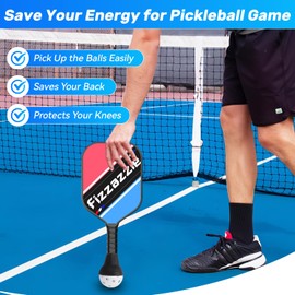 Fizzazzle Pickleball Ball Retriever 4 Pack Black Pink, Silicone Pickleball Picker Upper Pickball Grabber, Universal Pickleball Upper Suction Cup, Anti-Slip Pickleball Hand Grip
