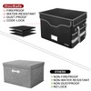 DocSafe Fireproof Document Box with Lock,File Storage Organizer with Pockets,Collapsible