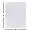 Emraw Sheet Protector Clear Reinforced 11 Hole Acid-Free Archival-Safe for