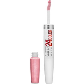 Maybelline Super Stay 24, maquillaje de lápiz labial líquido de 2 pasos, color de larga duración altamente pigmentado con bálsamo hidratante, So Pearly Pink, Coral Pink, una unidad
