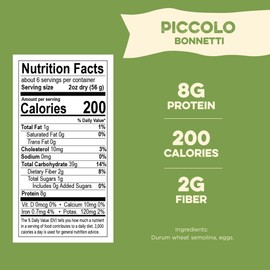 Al Dente Fresh Non-GMO Golden Bonnetti Pasta – Hand-Crafted, Delicious And Versatile. Traditional Noodles Made With Cage-Free Eggs, And Durum Wheat, 12 Oz Bags (Pack of 6)