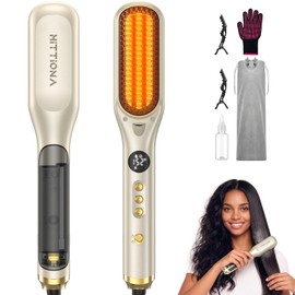 Steam Hair Straightener Brush for Women,Steam to Tame Frizzy Hair