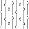 7" Rain Drops Quilting Stencil by QCI - EL314