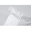 TOPIA HANGER All White Wooden Hangers, Solid Wood Suit Hangers