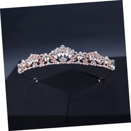 BIUDECO 1 Pc Wedding Crown for Bride Elegant Tiara Hairband Sparkling Wedding Accessory for Women Girls