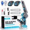 Cordless Mini Chainsaw 21V,6In Electric Chainsaw,Handheld & Portable Power Chain