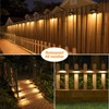 VOLISUN Solar Deck Lights ,7 Colors&Warm White Outdoor 4-Pack Waterproof