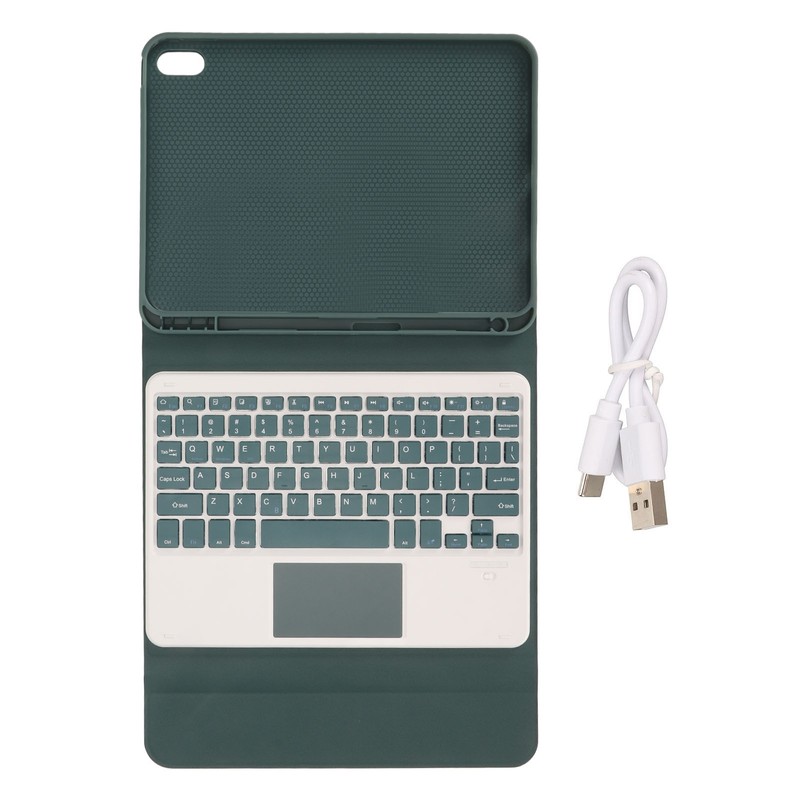 Tablet Case with Magnetic Keyboard Pencil Holder Touchpad for IOS