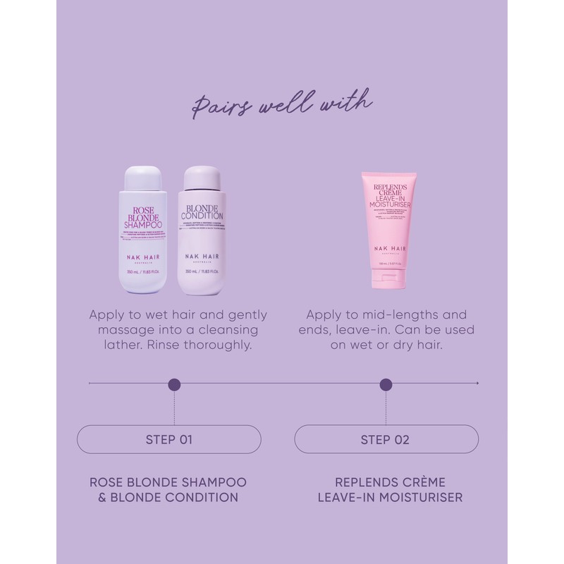 NAK Hair Rose Blonde Shampoo 350ml