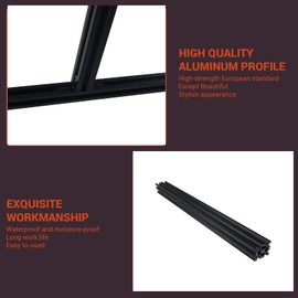 CNCYEAH Aluminum Profile Extrusion 2020 2000mm 4PCS T Slot Black European Standard Anodized CNC Aluminum Profile 4 Sets connectors 50PCS Nuts 1PC Spanner for DIY 3D Printer