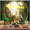 Yieldeer Jungle Photo Backdrop Forest Wall Tapestry Animals Photography Background