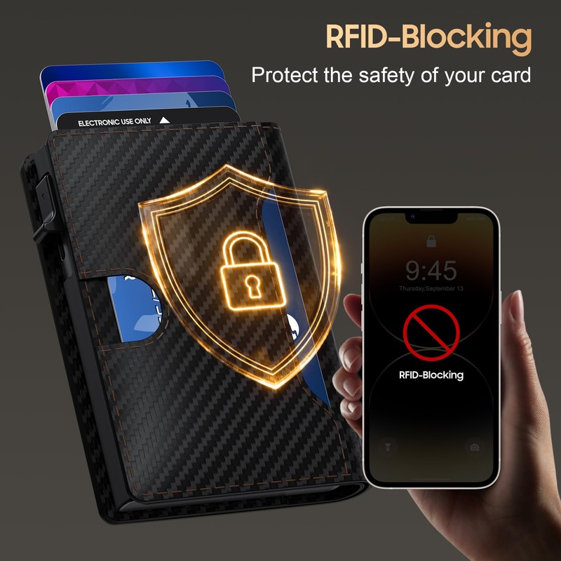 Frapkom Wallet for Men 8-11 Cards, Smart Pop Up Card