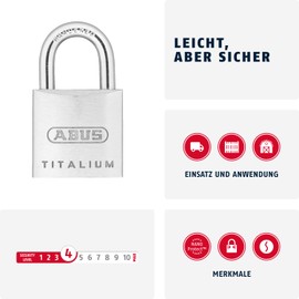 Abus 56389 Set of 2 Padlocks 30 mm Silver