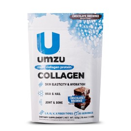 UMZU zuCollagen Multi Collagen Protein Powder, Chocolate – 5 Collagen Types I II III V X – High Protein Low Calorie Supplement for Hair Growth Skin Elasticity Joint Health and Daily Recovery Support