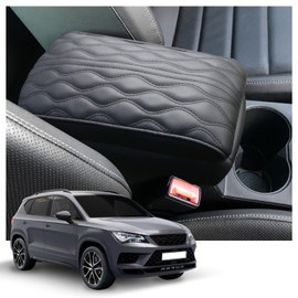 YEE PIN (Thickened) Armrest Cover Compatible with Seat Ateca 2016-2022, Centre Console Armrest Cover, Interior Accessories, Decoration