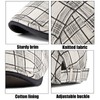 Rayson Flat Cap Men's Beret Cap Checked Adjustable Beret Hat