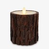 Luminara Real Bark Flameless LED Candle, Ivory 3.5" x 4.5",