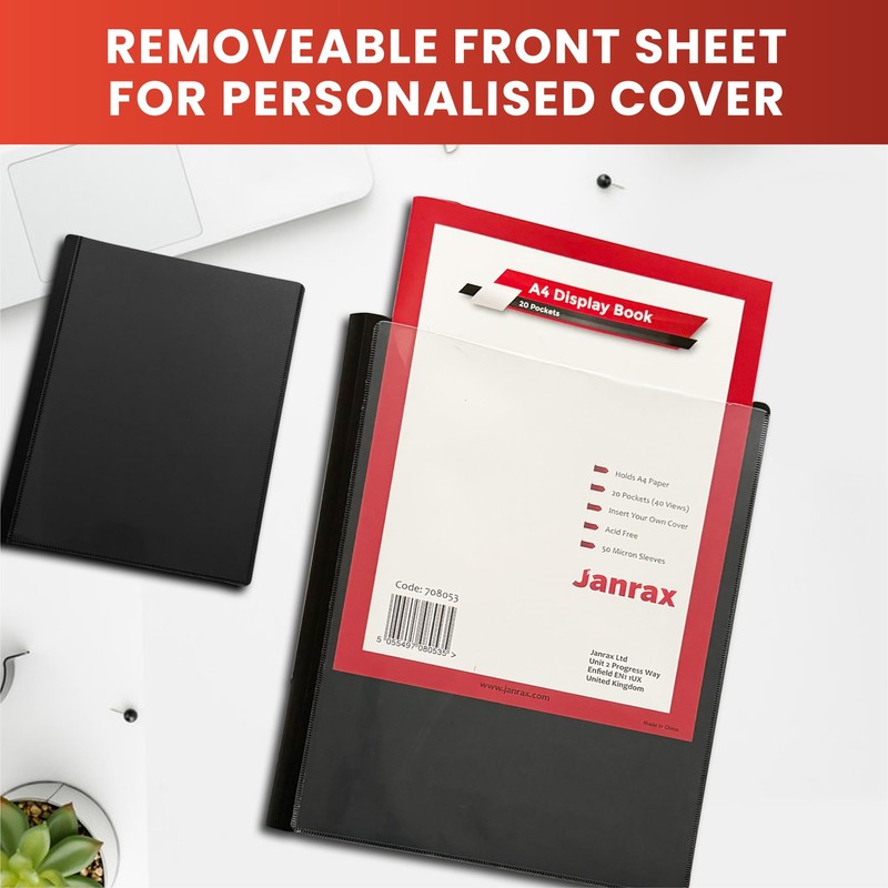 Janrax Presentation Display Book (A3 (40 Pockets))