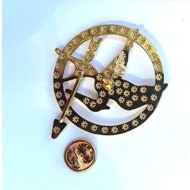 Peace River Designs d The Hunger Games Movie Mockingay Prop Rep Pin/Brooch (Gold)