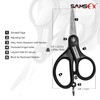 SAMSFX Fishing Braid Scissors Serrated Fishing Scissors with Hook Sharpener