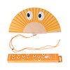 Fisura Hand Held Fan with Eye-Catching Orange Eye Pattern Modern