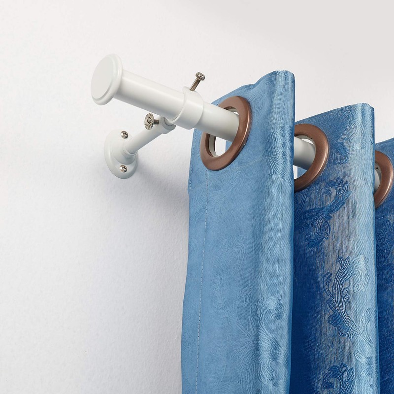 YunNephele Ceiling Curtain Rod 56-108 inch,Adjustable Metal Single Window Curtain