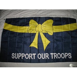Military Yellow Ribbon Support Our Troops 3x5 Banner Flag Super Polyester