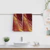 Fuasei Abstract Red and Gold Marble Kitchen Towels Set of