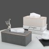 KINGFOM Tissue Box Cover PU Leather Rectangle Tissue Box Holder