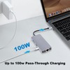 XuanGui USB C Hub Ethernet, 8 en 1 Adaptador multipuerto
