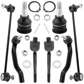 8pcs Front Tie Rod Ends + Ball Joints + Sway Bar Links Fit for Acura MDX 2006 / for Honda Pilot 2006 2007 2008 - Sport Utility 4-Door 3.5L | EV471 ES3716 ES3717 K750124 K80281