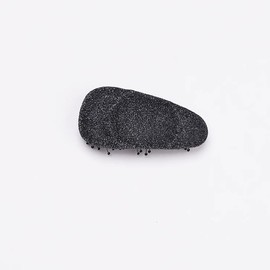 Kamipita Cute Velcro Hair Clip, Glitter, Glitter Hair Clip, Hairpin Hair Elastic Short Hair 3.8*2cm (Super Mini Teardrop Glitter Black)
