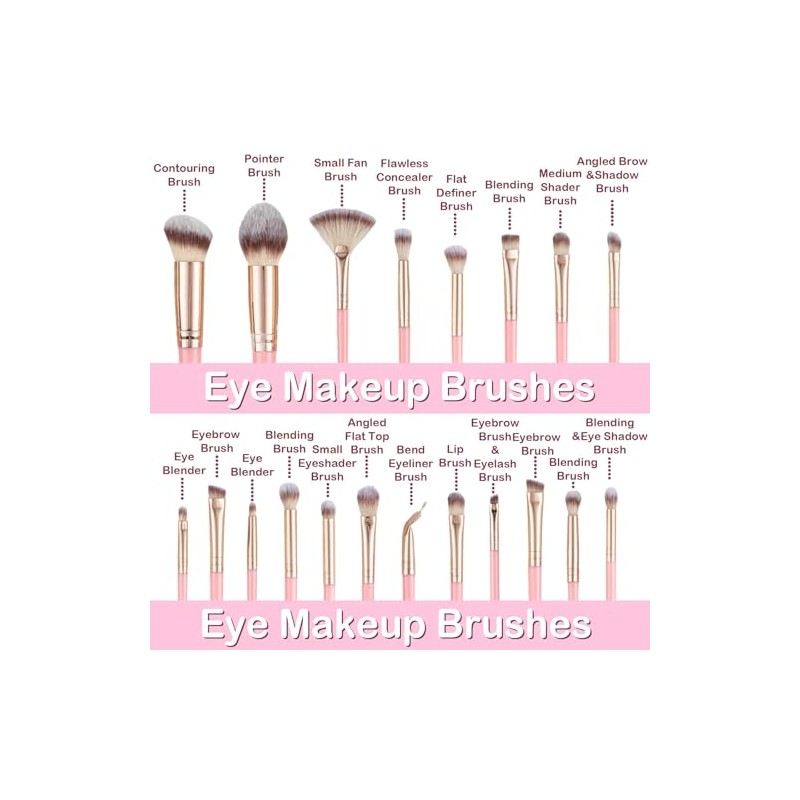 Set De Brochas De Maquillaje, 48 Piezas, Kit Profesional Para