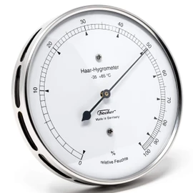 Hair-Hygrometer, made of metal