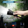 VOETIR Led Solar Flashlight, 1500 Lumens Led Solar Handheld Rechargeable
