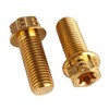 UHDFBDHF 4Pcs Titanium Bolt Flange Torx Head M8 M10 x