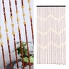 Retro String Curtain, Door Curtain, Wooden Bead Curtain, Divider Window