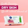NIVEA 3in1 Caring Cleansing Wipes Dry Skin (25 sheets), Plant-Based