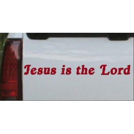Red 18in X 1.8in - Jesus is The Lord Christian Car Window Wall Laptop Decal Sticker