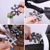 18-in-1 Snowflake Multi tool, STRQUA Stainless Steel Snow Multitools Bottle