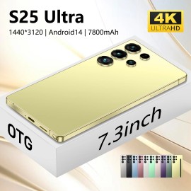 2025 Brand New S25 Ultra 16g+1tb 5G Smartphones Original Packing WVGA LED Display HD Screen Resolution Deca Core Supports LTEcolor: Gold, plug: UK, ram: 12g, storage capacity: 512 GB
