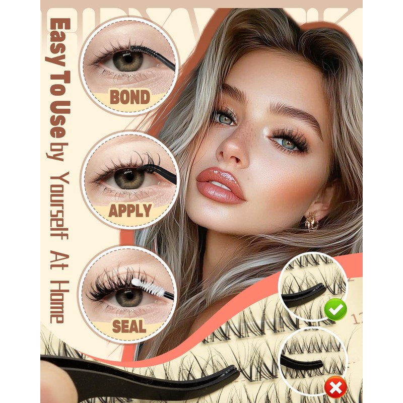 Spider Breeze Lash Clusters Kit Wispy Natural Eyelash Clusters DD